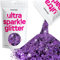 Hemway Ultra Sparkle Glitter - Purple | 100g Multi Size Metallic Flakes for Resin & Epoxy Crafts | Supplies for Tumblers, Festival, Hair, Face, Body, Eye & Nail Art Decoration