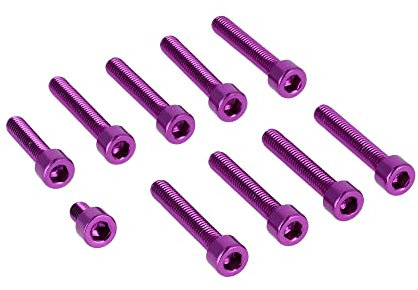 Set: Aluminium-Schrauben, Innensechskant in Violett Kupplungs- und Lichtmaschinendeckel Motor M500 / M700