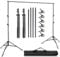 MSKIRA Photography Backdrop Stand Adjustable Background Support System Kit Backdrop Frame with Carry Bag for Photo Studio Video Birthday Wedding Party (2.5x3m/ 8.2x10ft+Clamps)