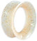 viva-adorno 1 Stück Tube Flesh Tunnel Plug Silikon Ohr Piercing Glitter Glitzer Opal schimmernd flexibel Größe Z108g Creme/Gold, 8mm
