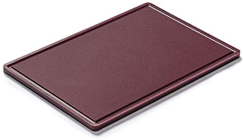 Forgast Tagliere da Cucina Professionale Plastica 60x40 cm, Grande, Tagliere Anticisvolo HACCP, per Arrosti e Salumi, Facile da Pulire, Polietilene, Marrone
