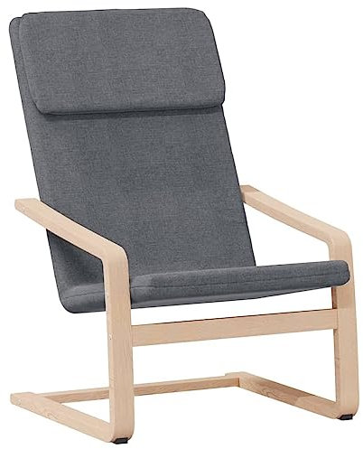 vidaXL Relaxsessel, Fernsehssel mit Fußhocker, Liegesessel für Wohnzimmer, Relaxstuhl Polstersessel Ruhesessel TV Sessel, Dunkelgrau Stoff