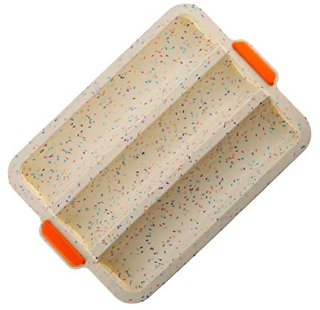 UPKOCH French Bread Mold Bread Baking Mould Silicone Loaf Pan Crisping Tray Ideal for Hot Dogs Etc.