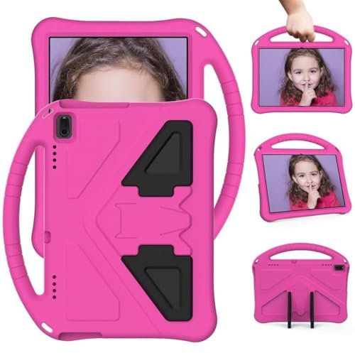 Kids Case For Lenovo Tab 4 Plus/Tab 4/ E10 10.1-Inch, Tablet Cover Compatible with TB-X104F/TB-X704F/TB-X304F, Handle Stand Case, Children Friendly Durable Lightweight Shockproof Protective, Rose