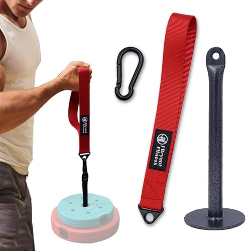 J Bryant Fitness Arm Wrestling Training Strap Gürtel mit Loading Pin Unterarm Übungsgeräte Stärker und Power Trainer für Kabelmaschine und freies Gewicht Workout