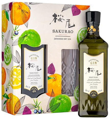 Sakurao Original Gin Japonais Coffret + 1 verre 47° 70cl