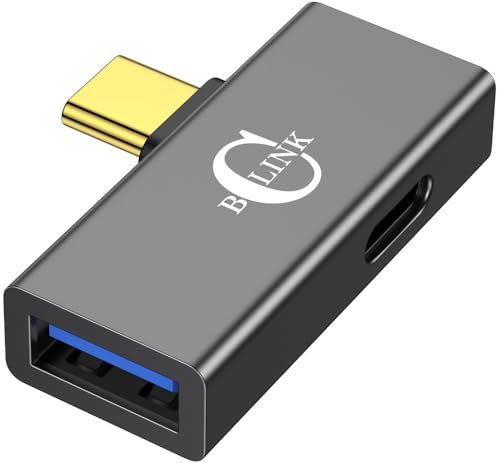BCLINK Adaptateur 2 en 1 USB C vers USB 3.1 avec Port de Charge 100 W, convertisseur Thunderbolt 4/3 OTG pour Meta Quest 2, iPhone 15, MacBook, iMac, iPad et Plus – Gris