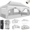 COBIZI Pavillon 3x6 Faltpavillon 3x6 Wasserdicht Stabil mit 6 Seitenteilen Gartenlauben Partyzelt Gartenpavillon für Hochzeiten Pavillon für Garten, Party, Festival, Weiss