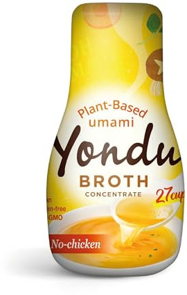 Concentrato di Brodo Yondu (Senza Pollo, 275ml) - Originale Salsa Coreana per Ogni Piatto. Vegano, Biologico. Salse di Condimento Gusto Pollo a Base di Piante Adatte per Zuppe, Saltati e Altro Ancora