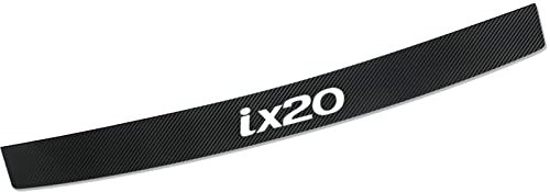 Auto Heckstoßstange Schutzleiste für Hyun-dai IX20, Kante Kofferraum Schwellers Kratzfest Selbstklebend Kohlefaser Aufkleber - Tailgate Styling Decorative Accessories,Black