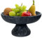 Montex Obstschale für Küche, Dekoschale Marmor, Obstschale für Küchentheke (Schwarz)