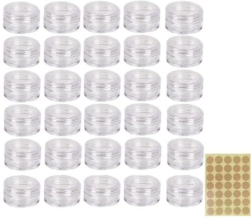 Lxtness 30 Stück Döschen,Döschen 5ml,Döschen mit Deckel,Dosen für Lippenbalsam Döschen,Kleine Tiegel für Lippenbalsam,Mini Cremedose Leer,Cremedosen Salbendöschen Kosmetikdosen Kosmetikdosen
