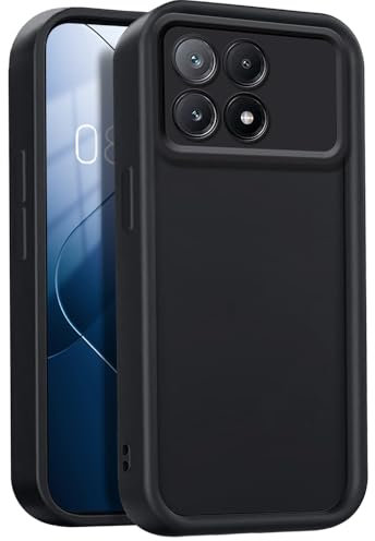 GOGME Cover per Xiaomi Poco X6 Pro 5G, Custodia Protettiva Completa in Silicone TPU Morbido, Cover Antipolvere Antiurto - Nero