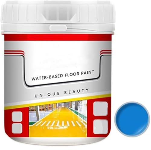 Wind Floor Paint, Wind Paint, Quick-Dry Anti-Slip Water-Based Floor Paint, Gold Silk Waterproof Epoxy Floor Paint, Golden Silk Water-Based Epoxy Floor Paint (Light Phthalo Blue)