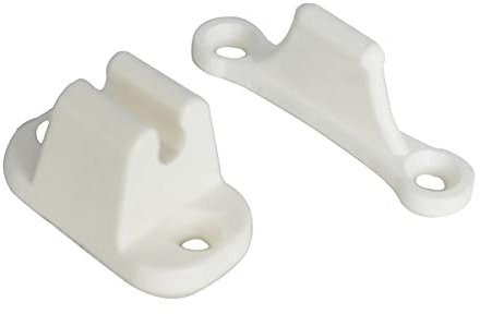 Ruaen Door Retainer Kit Shape Door Stop Retaining Catch Latch for Rv Caravan Boat Door Retainer Holder White