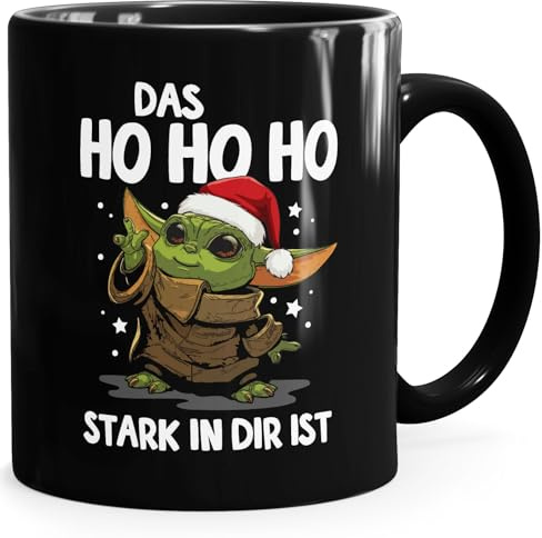 MoonWorks Kaffee-Tasse Weihnachten Das HoHoHo stark in dir ist Baby- Spruch lustig Schwarz standard
