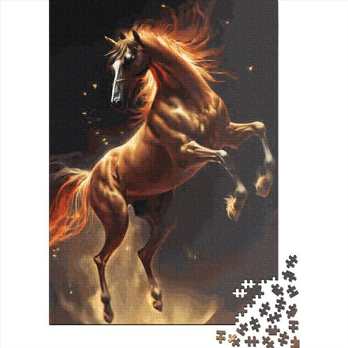 1000-teiliges Puzzle mit bemalten Pferden für Kinder. Puzzles für Kinder und Teenager. Lässige Puzzlespiele Familie. 1000 Teile (75 x 50 cm).