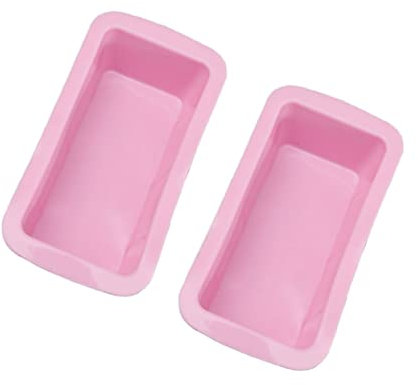 DECHOUS 2St Brotform Kuchenform Jumbo Bausatz Cupcake-Boxen Brotgärkorb oval silikonform silikonmuffinformen Backform für Toast werkzeug rechteckige Toastform Backform aus Silikon Rosa