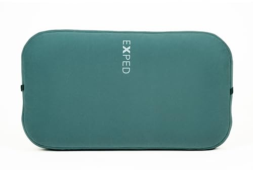 Exped Mega Pillow ONE SIZE CYPRESS | Lightweight Inflatable Camping & Backpacking Pillow with Washable Cover & Adjustable Comfort for Neck Support