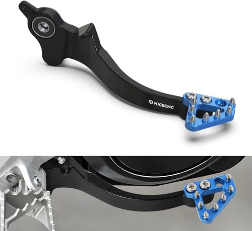 NICECNC Hinterradbremshebel mit verdicktem vergrößertem Anti-Rutsch Pedal Compatible with Husqvarna 701 Enduro 2016-2019, Compatible with 690 Enduro R 2011-2018, Aluminium,Siehe Passform,Black