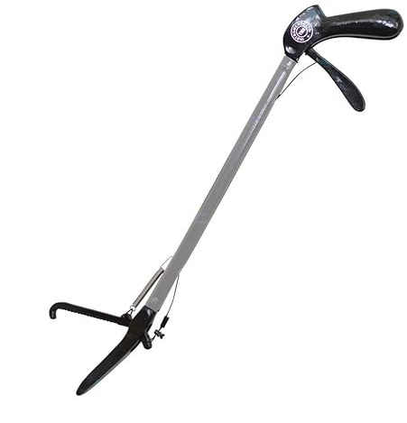 YNR Pinzas profesionales para atrapar serpientes, 76.2 cm, para manejo de reptiles, color negro y plateado