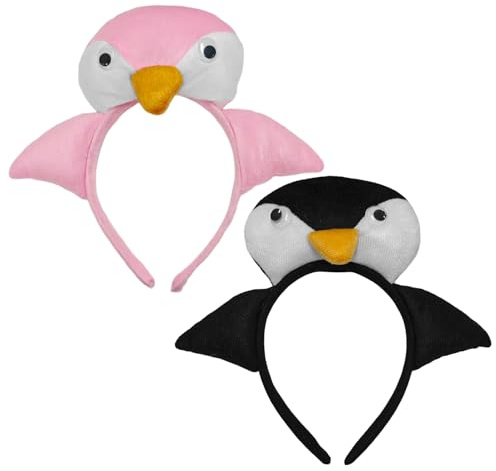 2 Stücke Pinguin -Stirnband, Niedliche Cartoon -Tiere, Kreative Persönlichkeit Kinderstirnband, Performance -Prom -Requisiten, Lustige Kostümhaarzubehör.