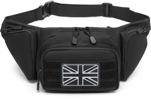 Vdones Tactical Fanny Pack for Men Tactical Waist Pack Molle Mens EDC Bag Black Utility Pouch