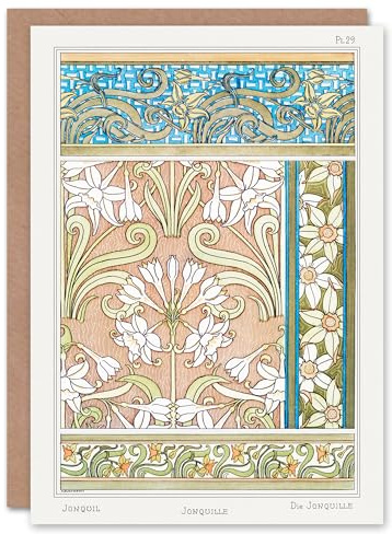 Artery8 Maurice Pillard Verneuil Art Card Daffodil Art Nouveau