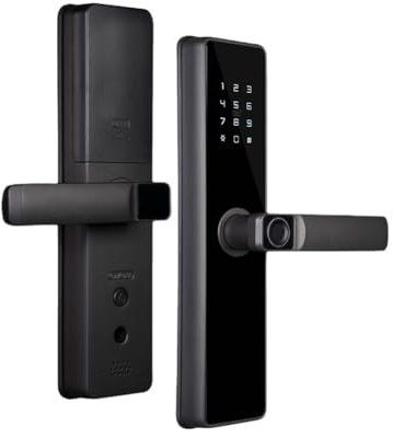Barturry Tuya ZigBee Smart Door Lock Fingerprint Indoor Password Fingerprint Remote Unlock Keycard Tamper Alarm Battery Powered Work