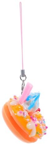 BESTOYARD Ästhetischer Schlüsselanhänger Donut Modell aus Pvc Süßer Handy Anhänger für Tasche und Schlüsselhalter Kreativ und Einzigartig