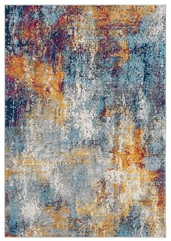 SrS Rugs® Candy Rainbow Rug - for Living Room, Lounge, Hallway, Kids Room, Playroom, Nursery - Boys & Girls - Hippy - Pride - Brighten Your Home (Abstract Multi, 120cm x 170cm)
