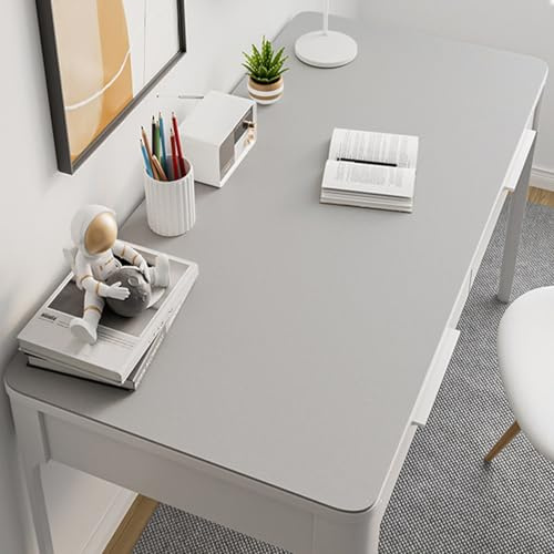 SAGIDAR Tapis D'écriture De Bureau Imperméable 40x80cm 50x140cm 60x120cm, Tapis D'ordinateur De Clavier Et Souris, Protection des Yeux, Antidérapant Tapis Buvard De Bureau Décoratif(Gray,60x140cm)