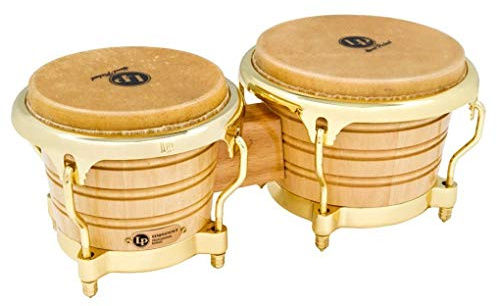 LP Latin Percussion LP813604 Generation II Wood Bongo Natural Gold Hardware