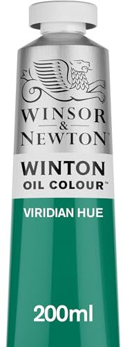 Winsor & Newton 1437696 Winton, feine hochwertige Ölfarbe - 200ml Tube mit gleichmäßiger Konsistenz, Lichtbeständig, hohe Deckkraft, Reich an Farbpigmenten - Viridian Farbton