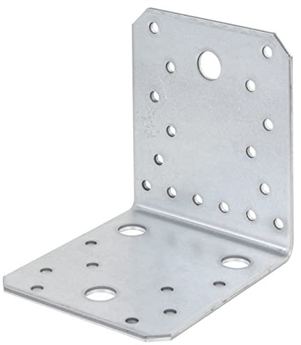 Alberts 330507 Équerre d'assemblage | galvanisée Sendzimir | 105 x 105 x 90 mm