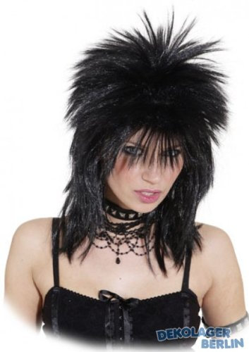 Rock Punk Lady oder Nena Perücke schwarz