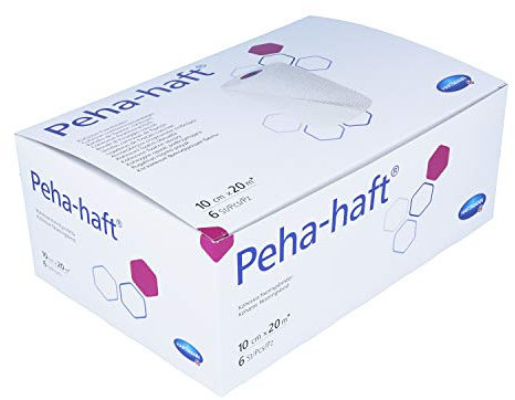 Hartmann Peha Haft - Nastro di fissaggio senza lattice, 20 m x 10 cm, confezione da 6