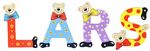 Playshoes Kinder Holz-Buchstaben Namen-Set LARS - Sortiert