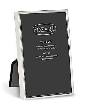 EDZARD Bilderrahmen Otto (Foto 10x15 cm) versilbert anlaufgeschützt