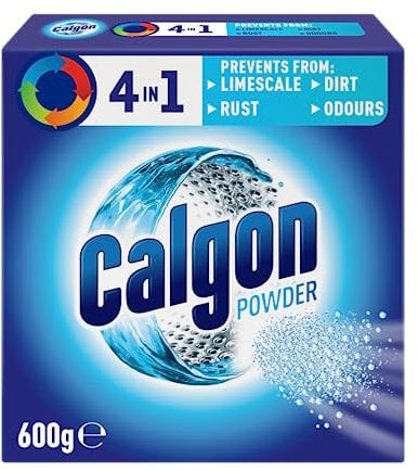Calgon 3-in-1 Water Softener Tablets, Removes Odours, Limescale & Residue, Deep Clean, 600 grams, Pack of 7