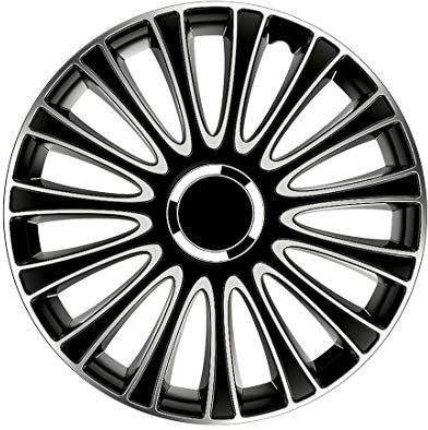 Petex LeMans Pro. 2-fach lackiert. Material: ABS. Farbe: Schwarz. 16 Zoll. (4 x Universal Radzierblenden/Radkappen)