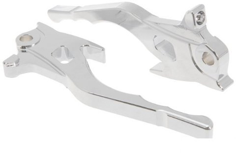 CNC Bremshebel STR8 Aggressive für Yamaha Aerox/MBK Nitro, Chrom