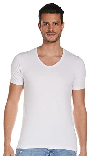 Jack & Jones Basic V-neck Tee S/S Noos Camiseta, Blanco (Optical White), XXL Hombre
