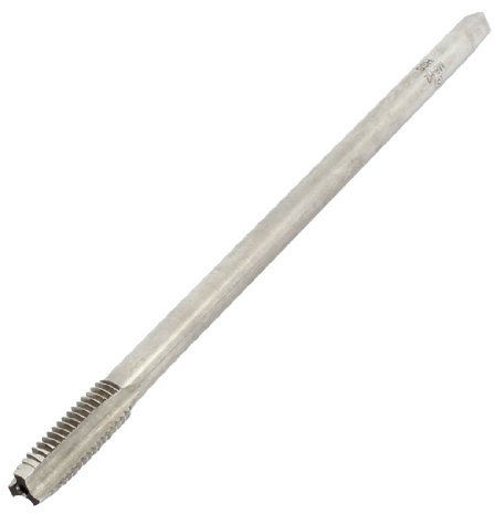 sourcing map Tarauds à main Queue ronde HSS 8 mm de diamètre fileté cannelures droites 150 mm de long