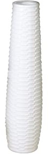 Casablanca Vase Catania Ker.weiß,H.59/D.16cm