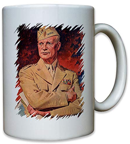 Dwight david eisenhower 34 président des états-unis d'amérique américain-wk commandant en chef (forces alliierte-tasse de café mug#12540