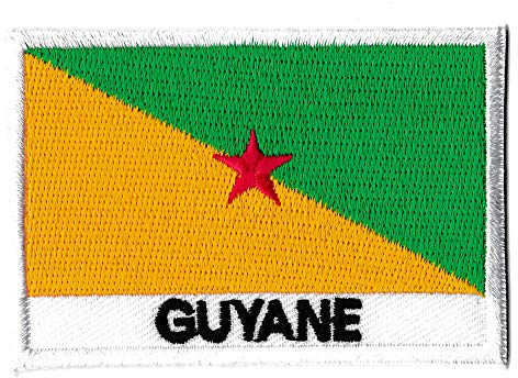 Patche Drapeau Guyane Française Écusson Brodé Patch Pays Monde Indépendantiste