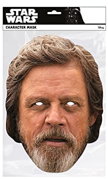 Rubie's Luke Skywalker-Pappmaske Star Wars-Lizenzmaske hautfarben-braun Einheitsgröße