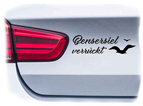 WB wohn trends Auto-Aufkleber, Bensersiel verrückt, dunkelgrau, 22cm breit, KFZ-Sticker LKW Spruch