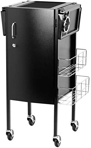 Activeshop Friseurwagen Arbeitswagen Rollwagen 500 Delux Schwarz